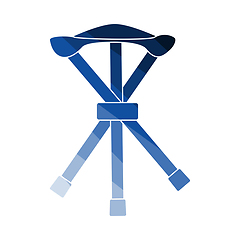 Image showing Icon Of Fishing Folding Chair