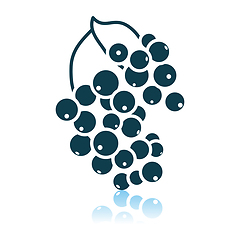 Image showing Black Currant Icon On Gray Background