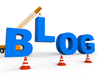 Image showing Build Blog Shows Internet Weblogs 3d Rendering
