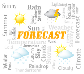 Image showing Weather Forecast Represents Meteorological Conditions And Climat