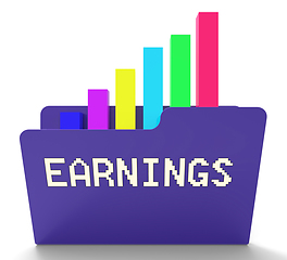 Image showing Earnings Chart Means Business Graph 3d Rendering