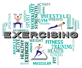 Image showing Fitness Exercising Means Working Out And Training