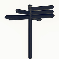 Image showing Vintage looking Directions sign