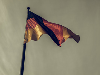 Image showing Vintage looking German flag