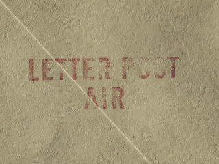 Image showing Vintage looking Letter post air