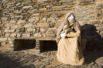 Image showing catholic statue outdoor