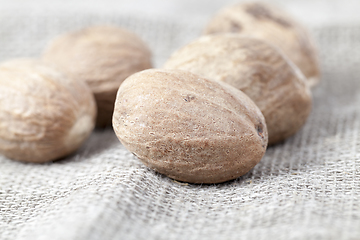 Image showing few fragrant nutmeg,