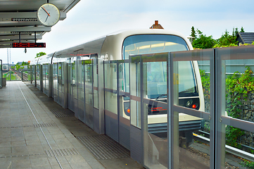 Image showing Copenhagen metro train station. Denmark