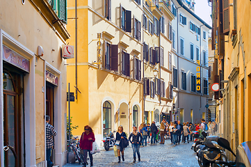 Image showing People Old Town street Rome