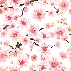 Image showing Seamless pattern with Sakura. EPS 10