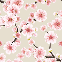 Image showing Seamless pattern with Sakura. EPS 10