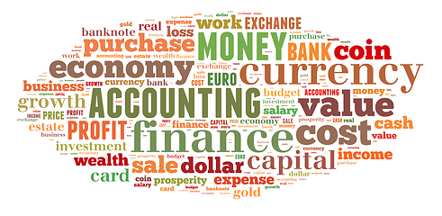 Image showing wordcloud illustration of finance and business words