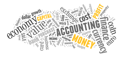 Image showing wordcloud illustration of finance and business words