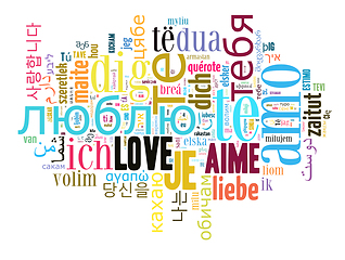 Image showing wordcloud Love you in different languages