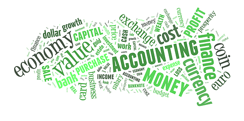 Image showing wordcloud illustration of finance and business words