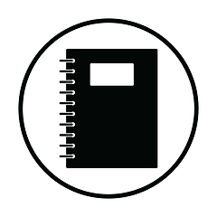 Image showing Exercise book with pen icon