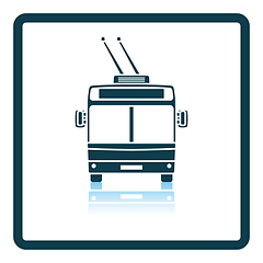 Image showing Trolleybus icon front view