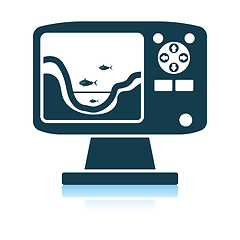 Image showing Icon of echo sounder  