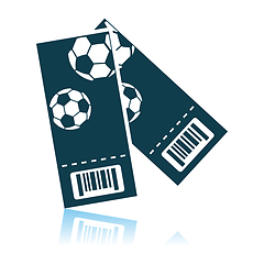 Image showing Two Football Tickets Icon