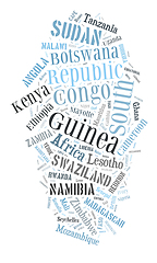 Image showing African countries in words cloud