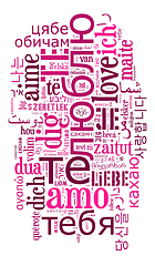 Image showing wordcloud Love you in different languages