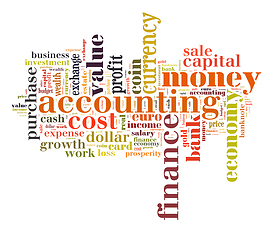 Image showing wordcloud illustration of finance and business words