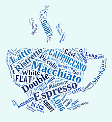 Image showing coffee drinks words cloud collage