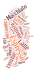 Image showing coffee drinks words cloud collage