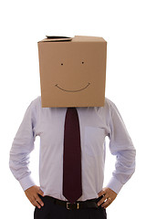 Image showing cardboard businessman