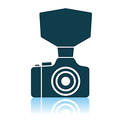 Image showing Camera With Fashion Flash Icon