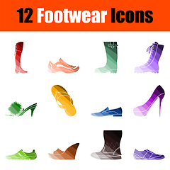 Image showing Footwear Icon Set