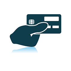 Image showing Hand Holding Credit Card Icon