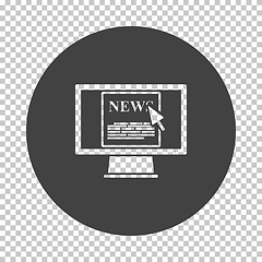 Image showing Monitor with news icon