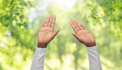 Image showing hands of african american woman