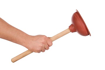 Image showing Hand with Plunger