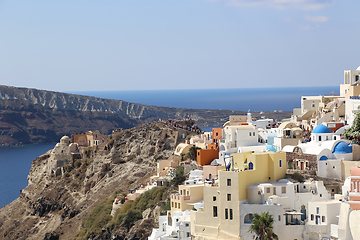 Image showing Beautiful view of Oia village on Santorini island in Greece