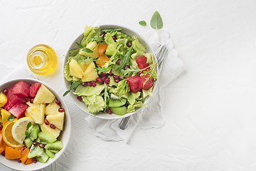 Image showing Fresh salad fruit