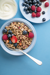 Image showing Granola muesli breakfast