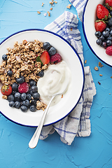 Image showing Granola muesli breakfast