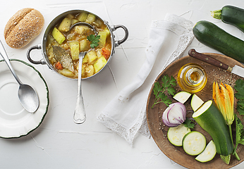 Image showing Zucchini soup stew