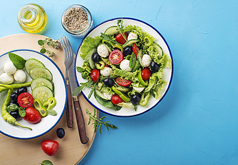 Image showing Green vegetable salad