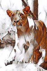 Image showing Lion (Panthera leo)