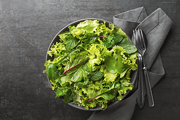 Image showing Green lettuce salad