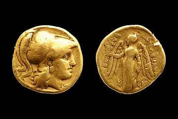 Image showing Ancient Greek Gold Coin Alexander The Great