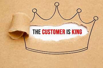 Image showing The Customer Is King Business Concept