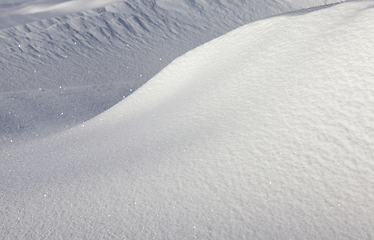 Image showing Deep snowdrifts