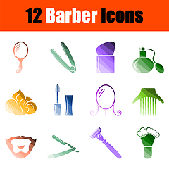 Image showing Barber Icon Set