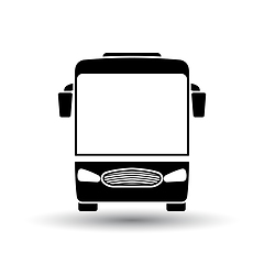 Image showing Tourist bus icon front view