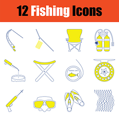 Image showing Fishing icon set