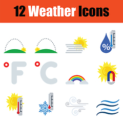 Image showing Set of weather icons